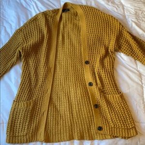 Yellow American Eagle cardigan